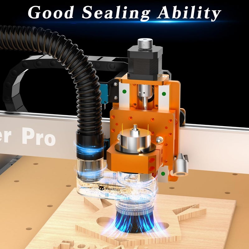 FoxAlien 42mm Diameter Dust Shoe for Mastuer Pro, Masuter 4040 CNC Router Machine with 60W 42mm Spindle Motor, Hose Diameter 38mm - Image 4